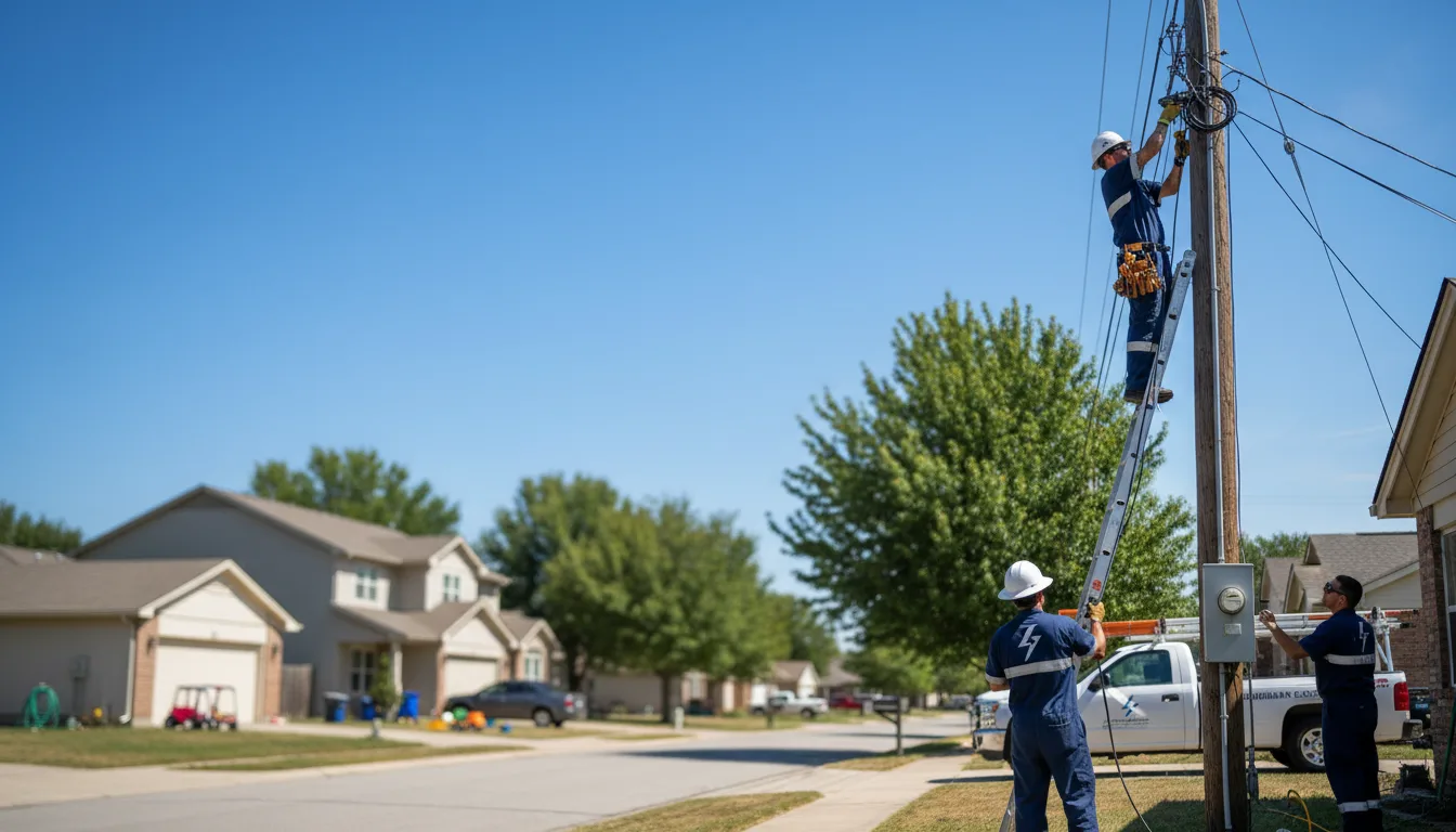 Residential electrician providing installation services in Lakeview, AR